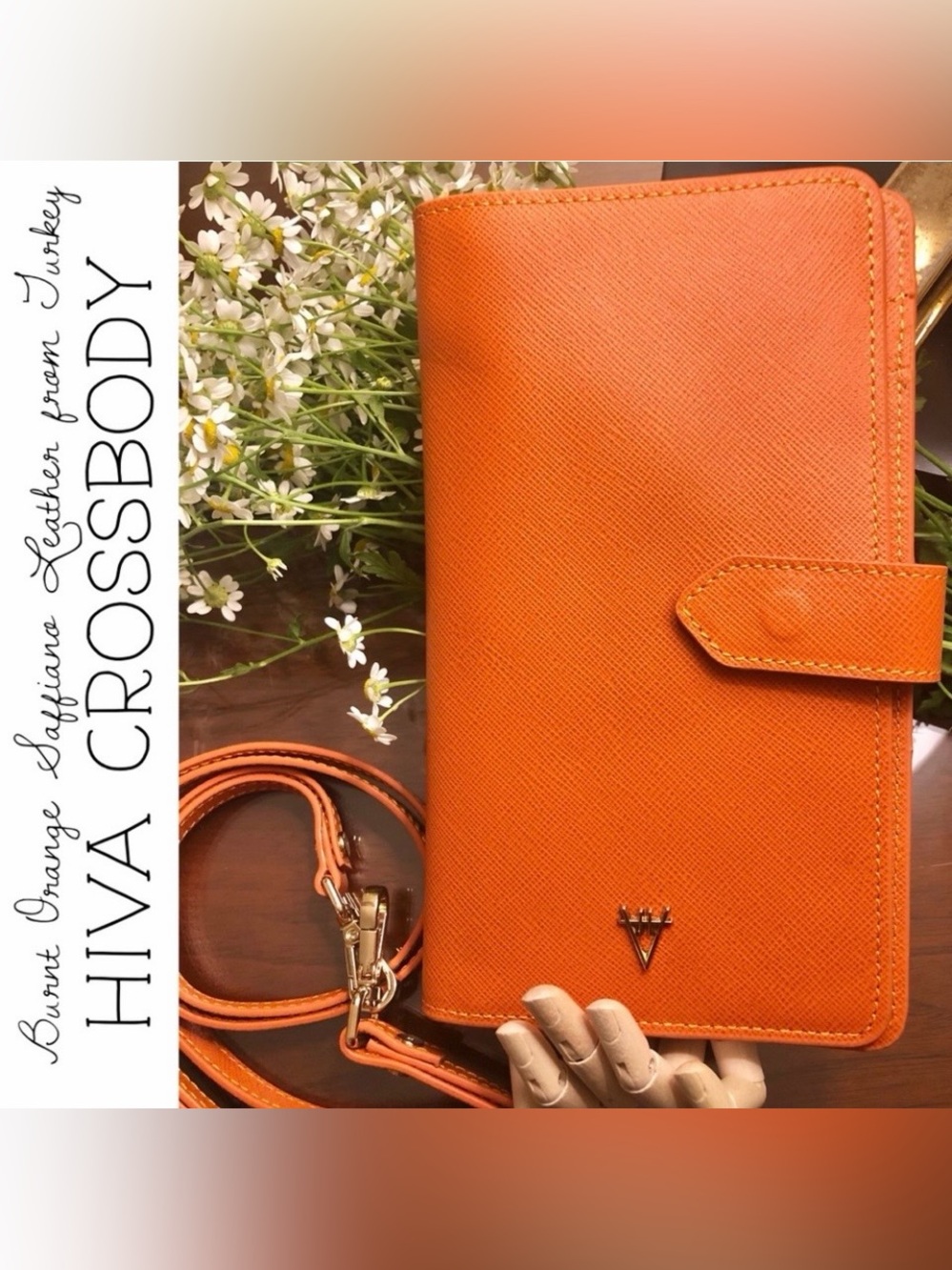 HiVa Atelier Burnt Orange Crossbody Bag & Wallet